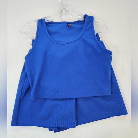 Shein Blue Knit Tank Top and Shorts Set, Size Medium - Picture 13 of 13